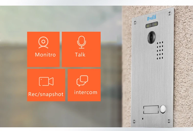 7 inch Touch Screen TCP/IP SIP Video Intercom apartments Door Entry Phone Digital System