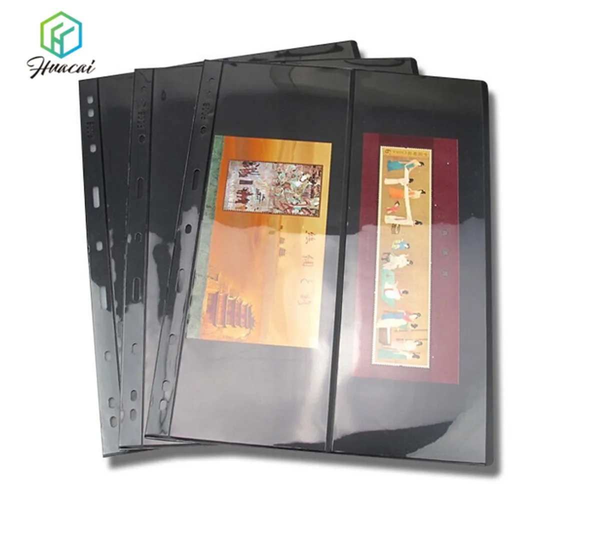 3 Column PET sleeve film Protective cover for banknotes Coin exhibition display box PMG paper money bag Transparent inside pages