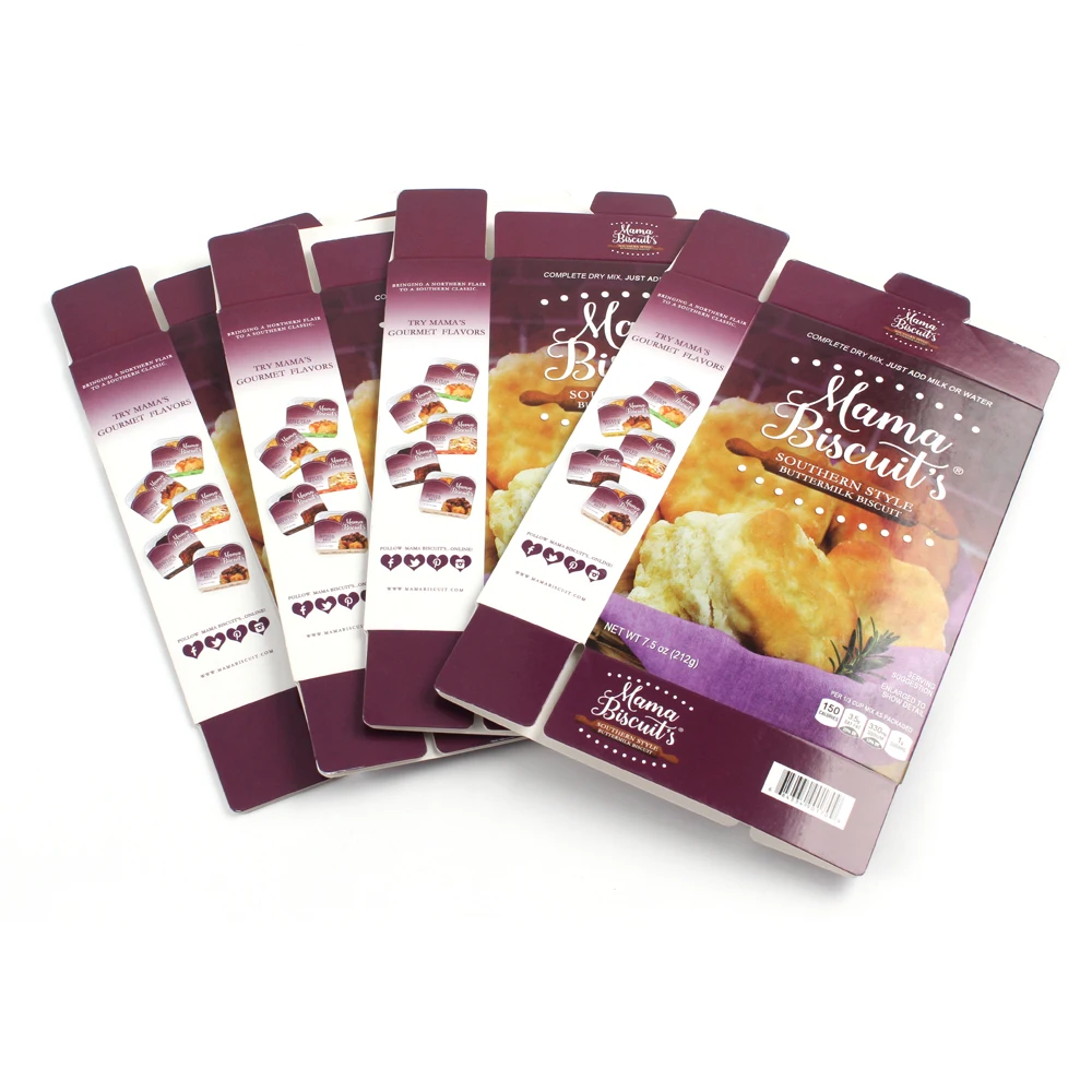 Customized Printing Tuck End Box Paper Cardboard Granola mini Cereal Packaging Box