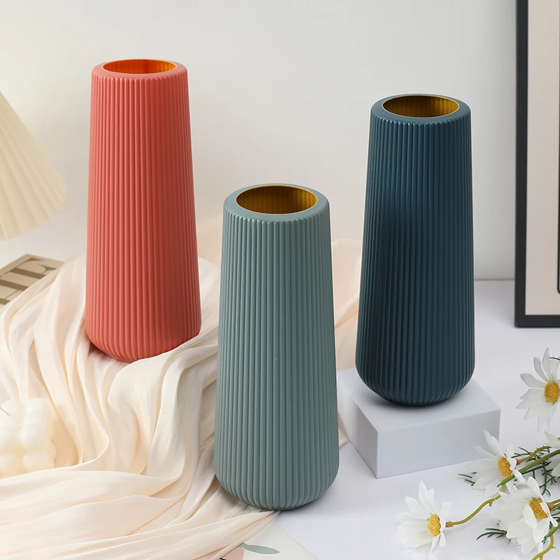Plastic vase Home living room flower arrangement decorative bottle Party supplies artificial vase