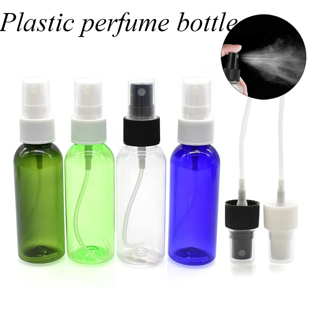 Cosmetic plastic spray bottle 10ml 20ml 30ml 50ml 60ml 80ml 100ml 120ml 150ml 180ml 200ml glass perfume bottle with spray cap
