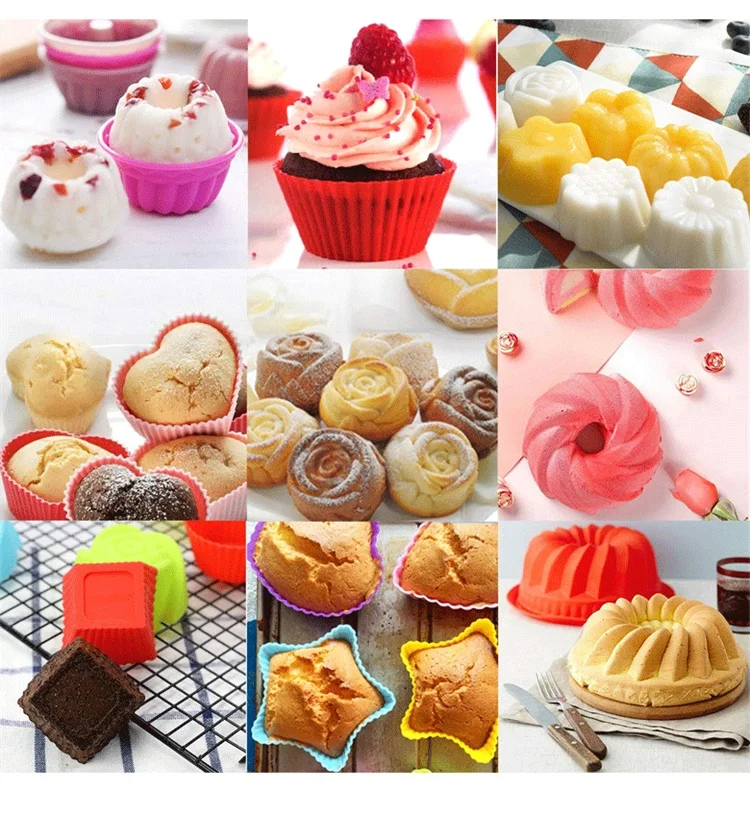teacup cupcake silicone bake mold durable silicone baking cups