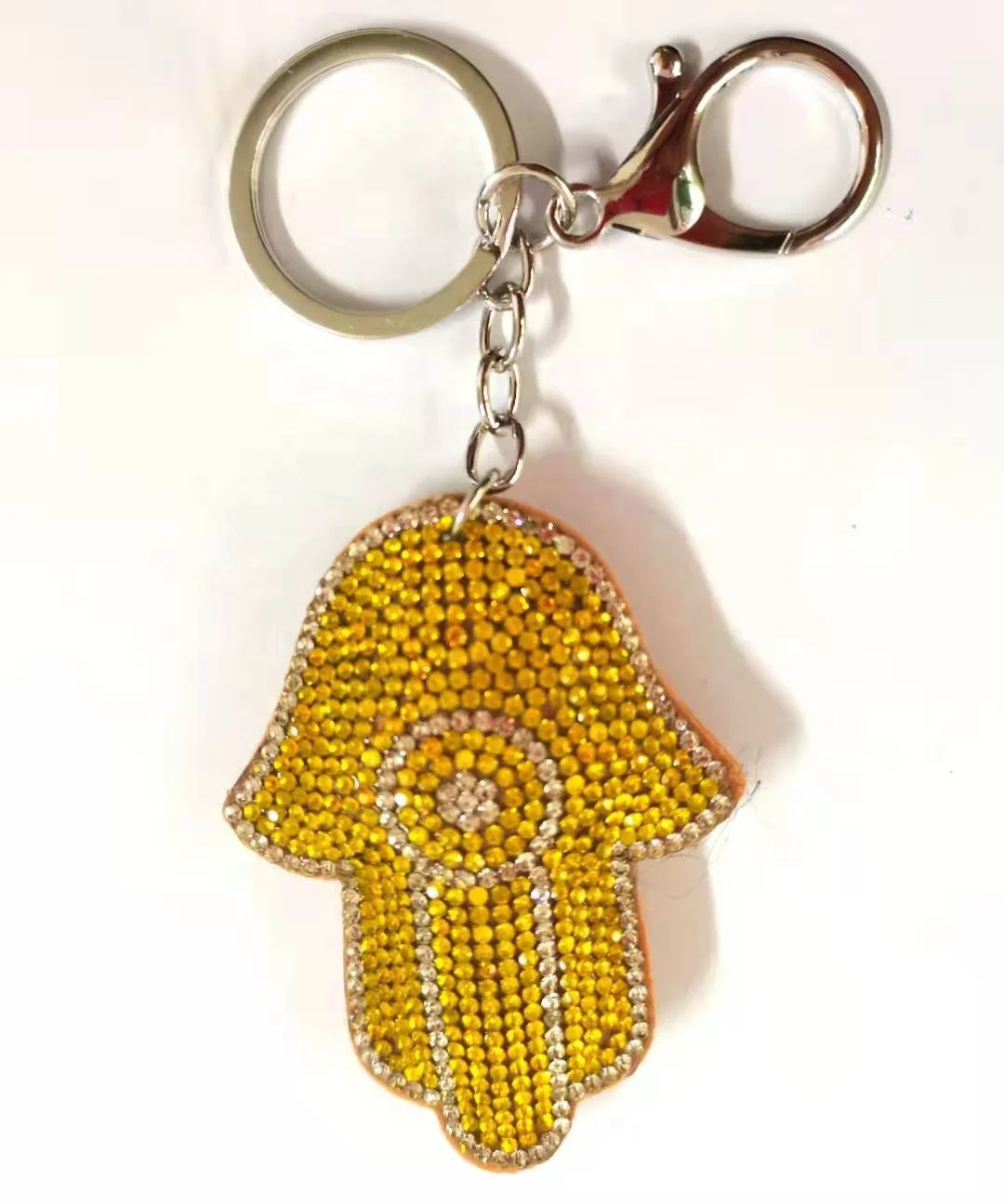 Hot sale nice  flower pattern design keychain crystal  key chains key rings luxury designer keychain