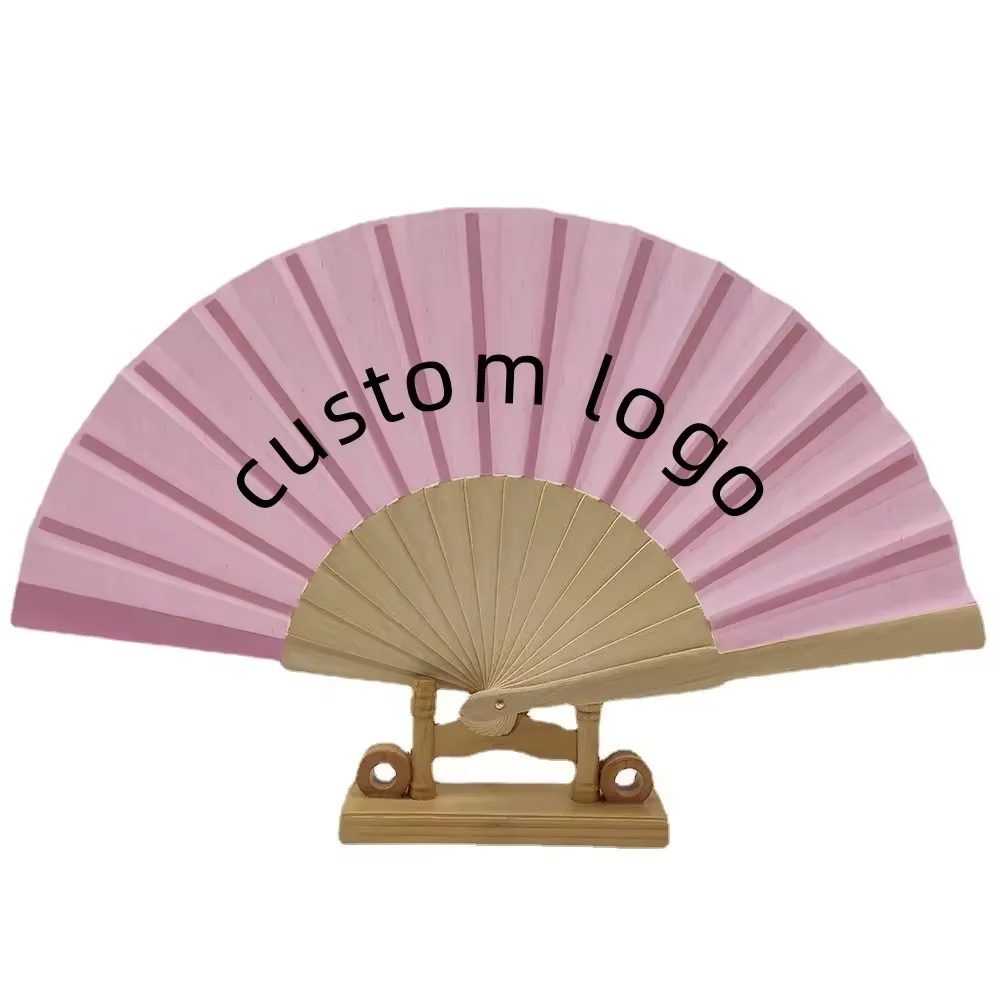 Large Rave Fan Golden Glitter Color Kungfu Fan for promotion Bamboo Crafts 10 inch Personalized Bamboo Hand Held silk fan