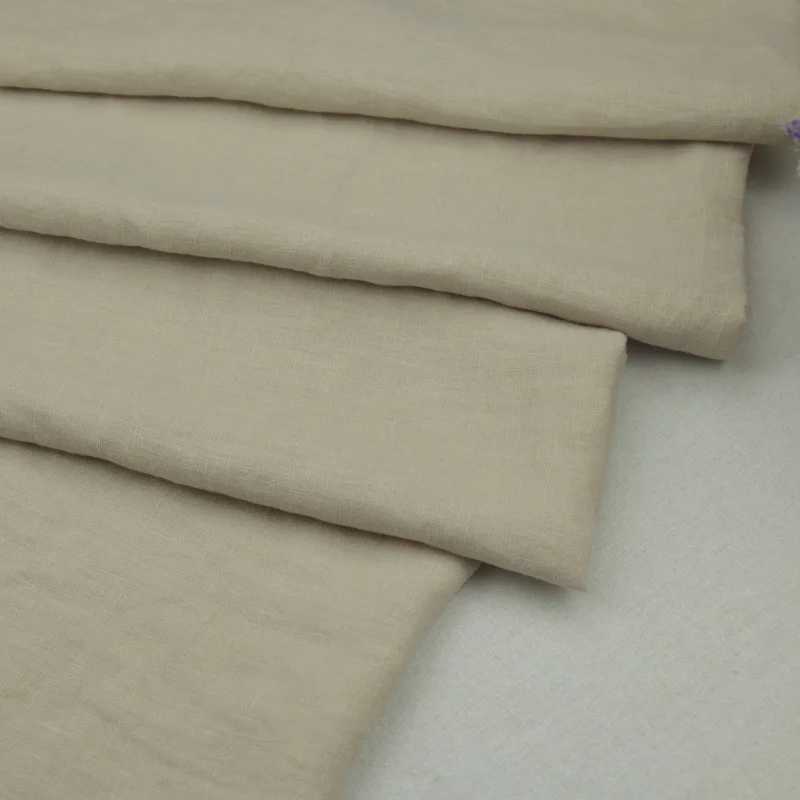 Spot classical plain linen fashion art clothing 100% linen fabric autumn and winter clothing dress linen