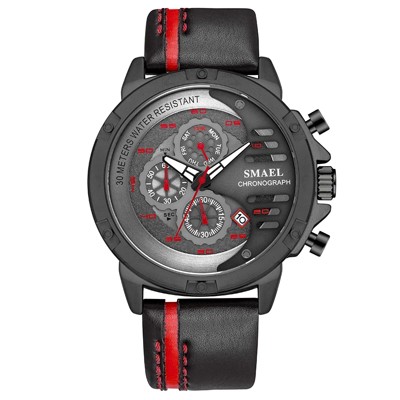 SMAEL 9060 custom logo 30M waterproof classic vintage alloy analog wrist hand watch men boys online shopping