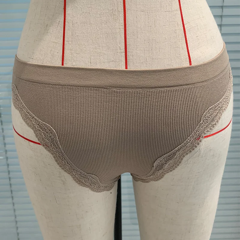 OEM Women sexy panty low waist Cotton crotch lace underwear