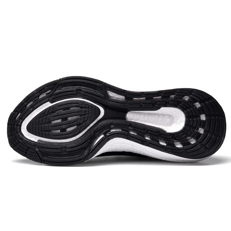 Hot Sale New Fashion Men Lace-up Fly Knitted Upper Comfortable Sports Walking Sneaker running sporting plain white sport shoes