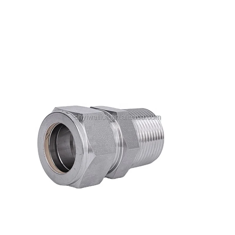 NAI-LOK Alloy Super Duplex 2507 Male Connector Hastelloy C22 Double Ferrule Compression Pipe Fitting Inconel 625 Connector