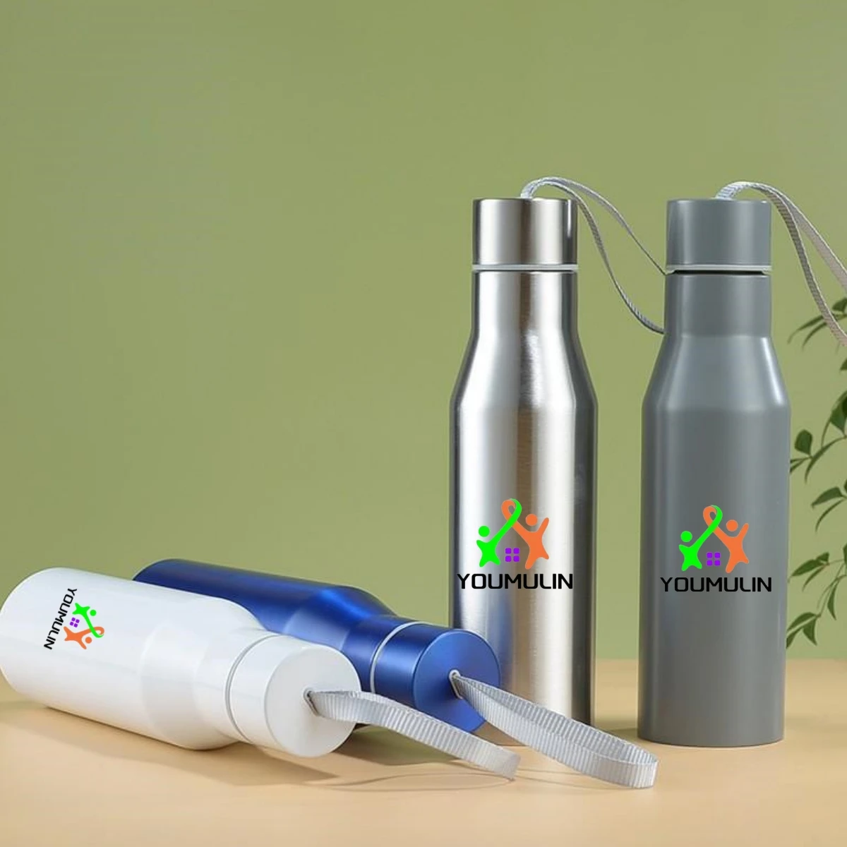 YML New 304 stainless steel portable vacuum flask thermos  double wall drinking hot and cold water bottle