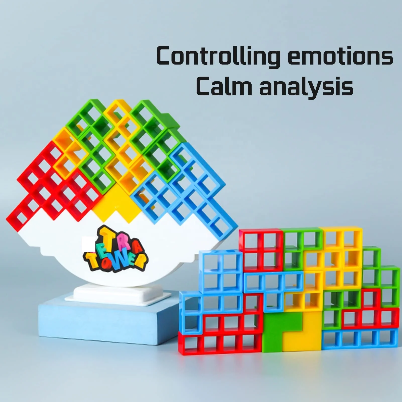 Tetras tower 48 blocks games balance stacking, board games for Family, Parties, Travel, Kids & Adults stacking toys