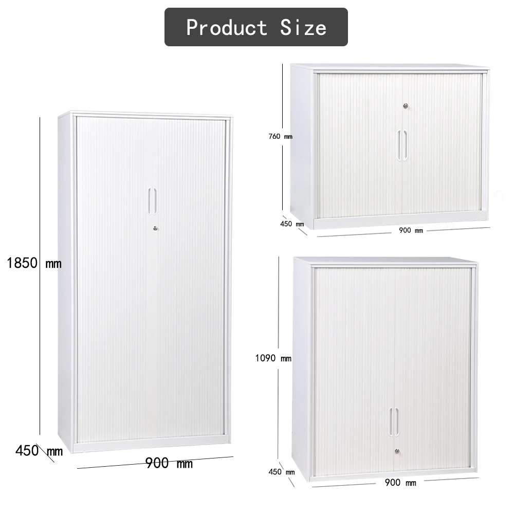 Half Height Metal Tambour Doors Roller Shutter Office Storage File Home Apartment Bedroom School Office Supplies