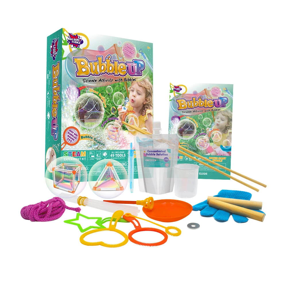 Bubble Science Out Door DIY Stem Education Science Experiment Toy Bubble Making Science Kit for Kids 8-14 Years Old
