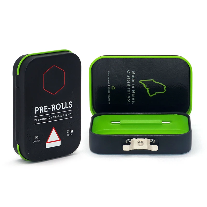 Certificated airtight child resistant packaging child proof Custom Digital Printed cr tin box metal child resistant tin case