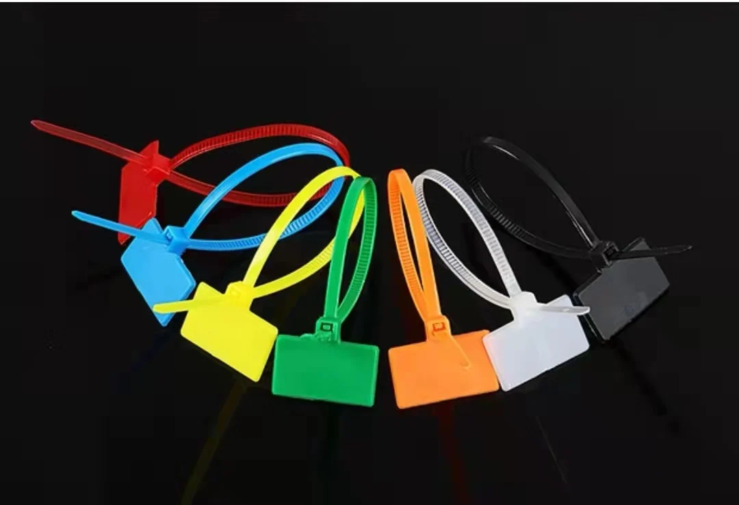 Hot Sale 3*120 Nylon Self-locking Marking Easy Marker Plastic Labels Cable Tag Zip Ties