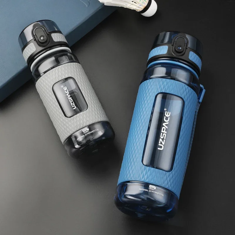 UZSPACE High Quality Clear Trendy Creative China Unique Cool Cold Sport Gym Fitness Plastic Diamond Water Bottle with Logo