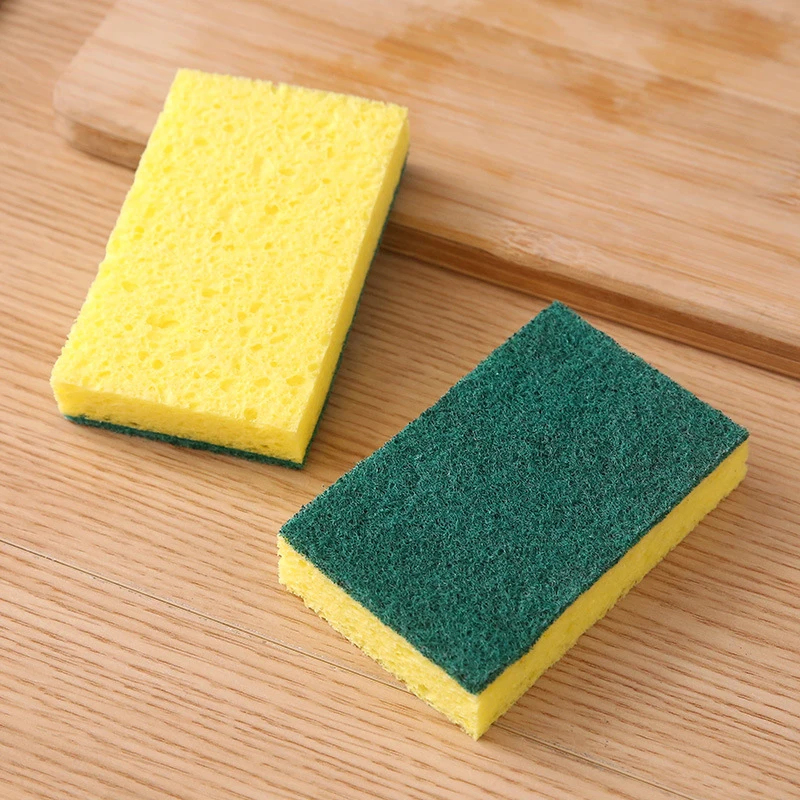 Wood Pulp Sponge Scouring Pad Dishwashing Sponge Pad Absorbing Dish Towel Kitchen Dish Brush Cleaning Tools