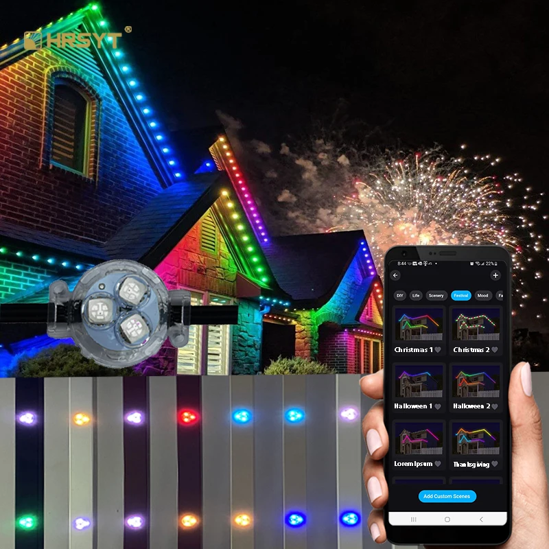 Перманентный водонепроницаемый 48 В умный свет Twinklight и алюминиевый профиль для светодиодного пиксельного точечного света