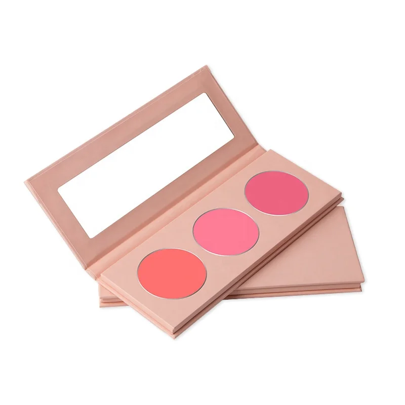 3 Hole High Pigment Blush Pressed Powder Rose Red Private Label Blush Bel Blush 4g Private Label or Paper Box Accepted 3 Years