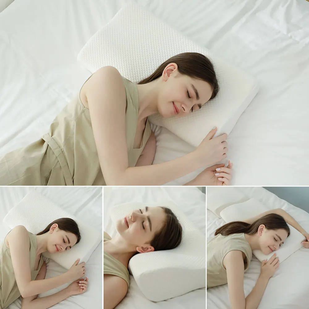 Low MOQ Bed Sleeping Contour Butterfly Shaped Side Sleeper Anti Snore Cervical Orthopedic Memory Foam Pillow