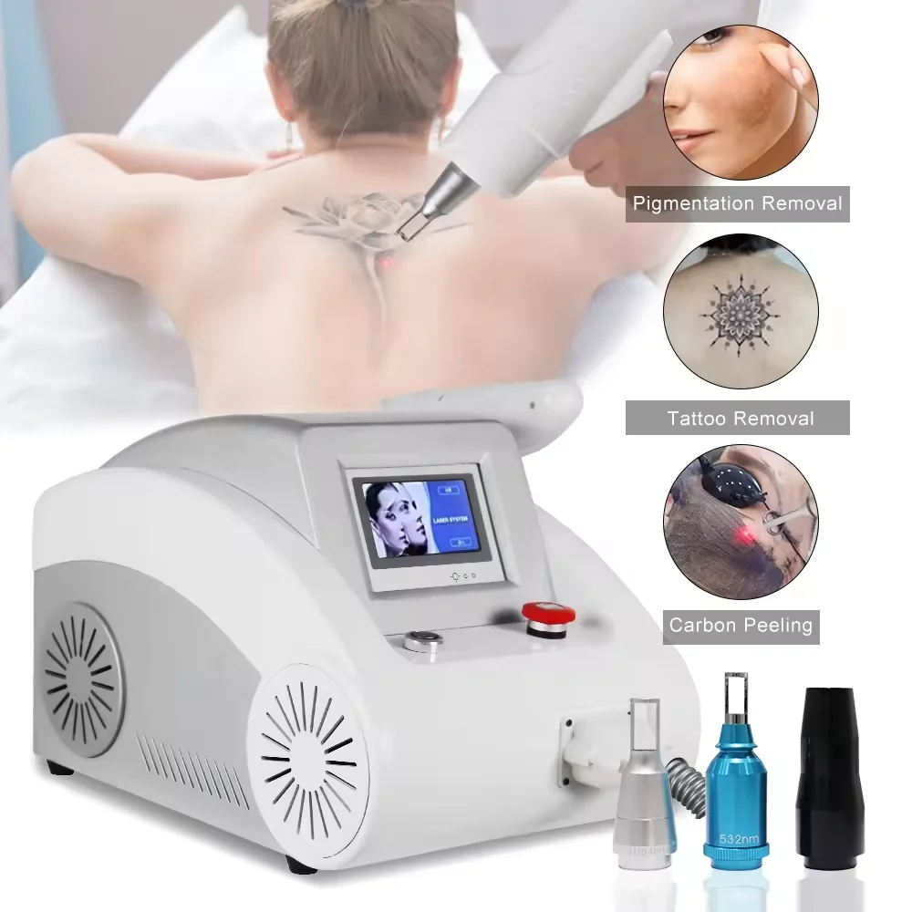 New arrival Q Switch Nd Yag Laser Tatoo Remover Qswitch 3 wavelength Pico Q-switch Carbon Laser Peel Machine
