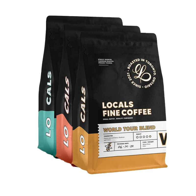 Custom Bottom Biodegradable Stand Up Coffee Pouch Paper Plastic Bag With Degassing Valve