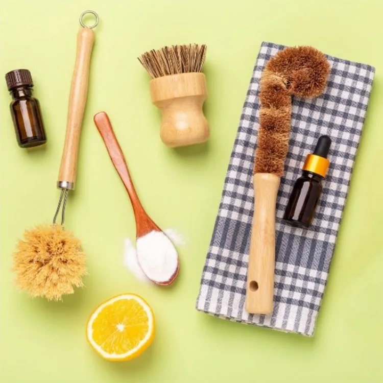 ECO Bamboo Wooden dish brush Kitchen cleaning scrubbing pot brush