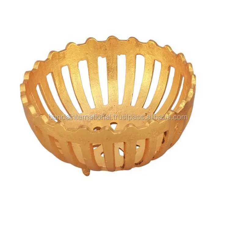 Good Quality Aluminium Fruit Bowl Hot Selling Home Dinnerware Fruit Bowl Metal Decorative Bowl