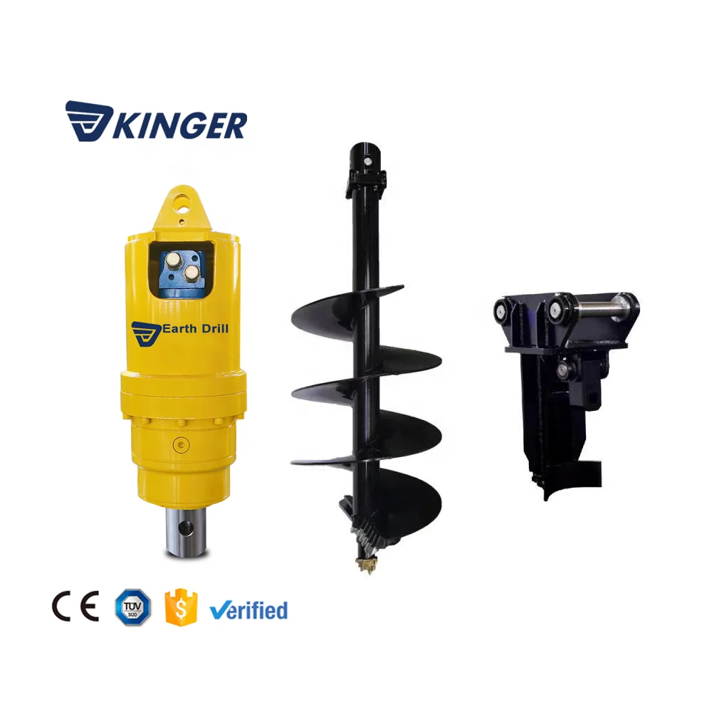 Высокоэффективный гидравлический земляной шнек KINGER 2021, мини-экскаватор