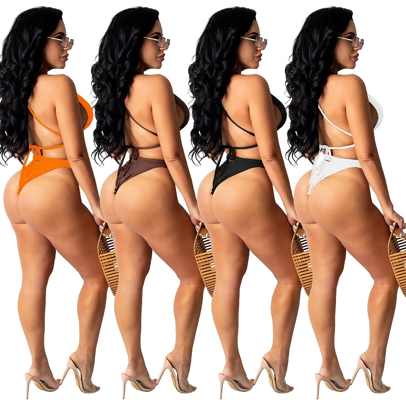 new EB-20061606    Summer mesh net sexy drawstring bandage swimsuit 3 piece bikini skirt set