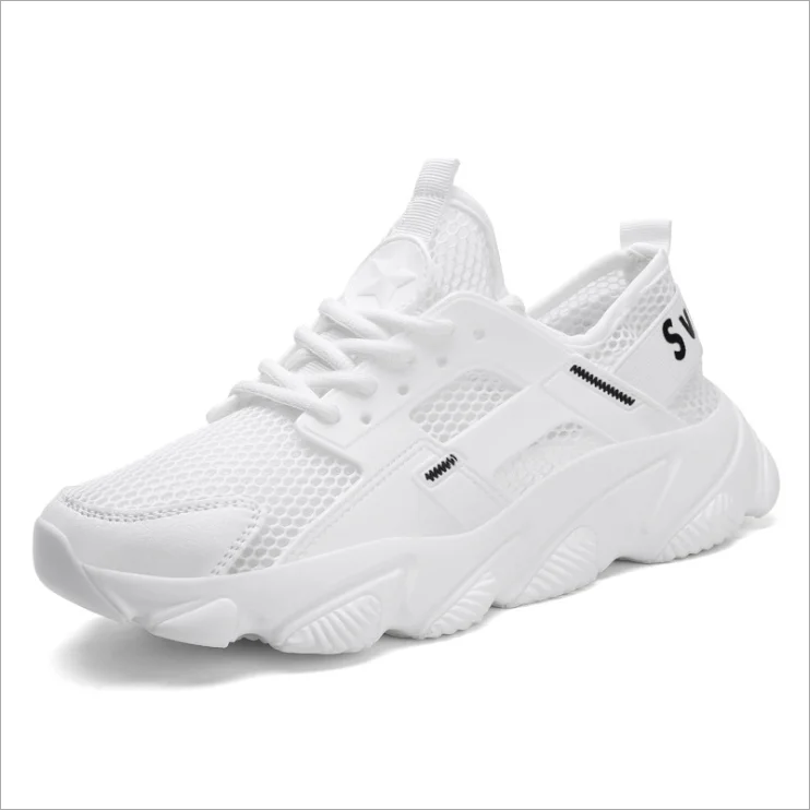 Factory wholesale breathable platform casual sports mesh shoes
