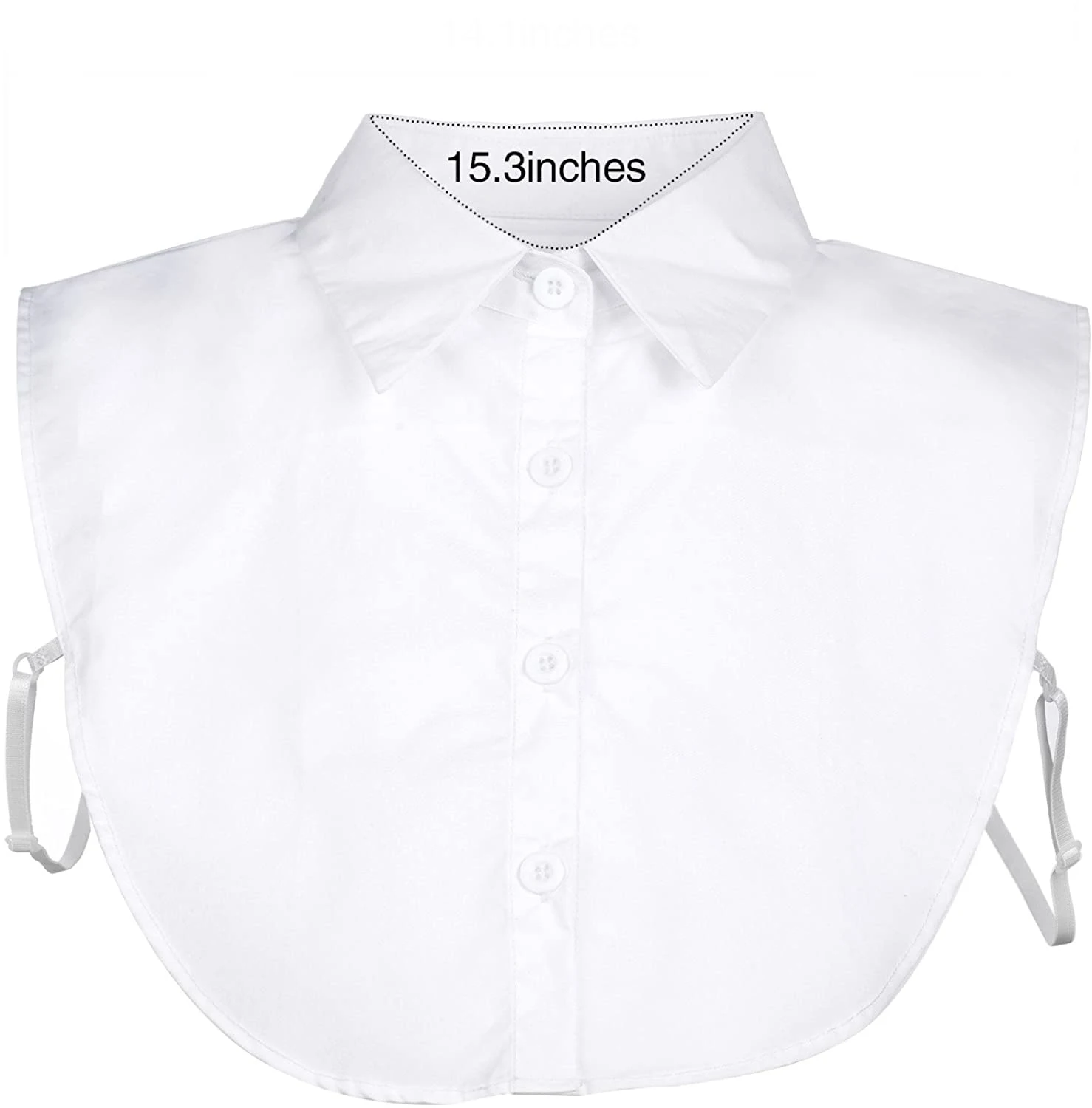 Detachable Collars Women Bow Tie Shirt  With Sequin Motifs at Collar Corners Shirt