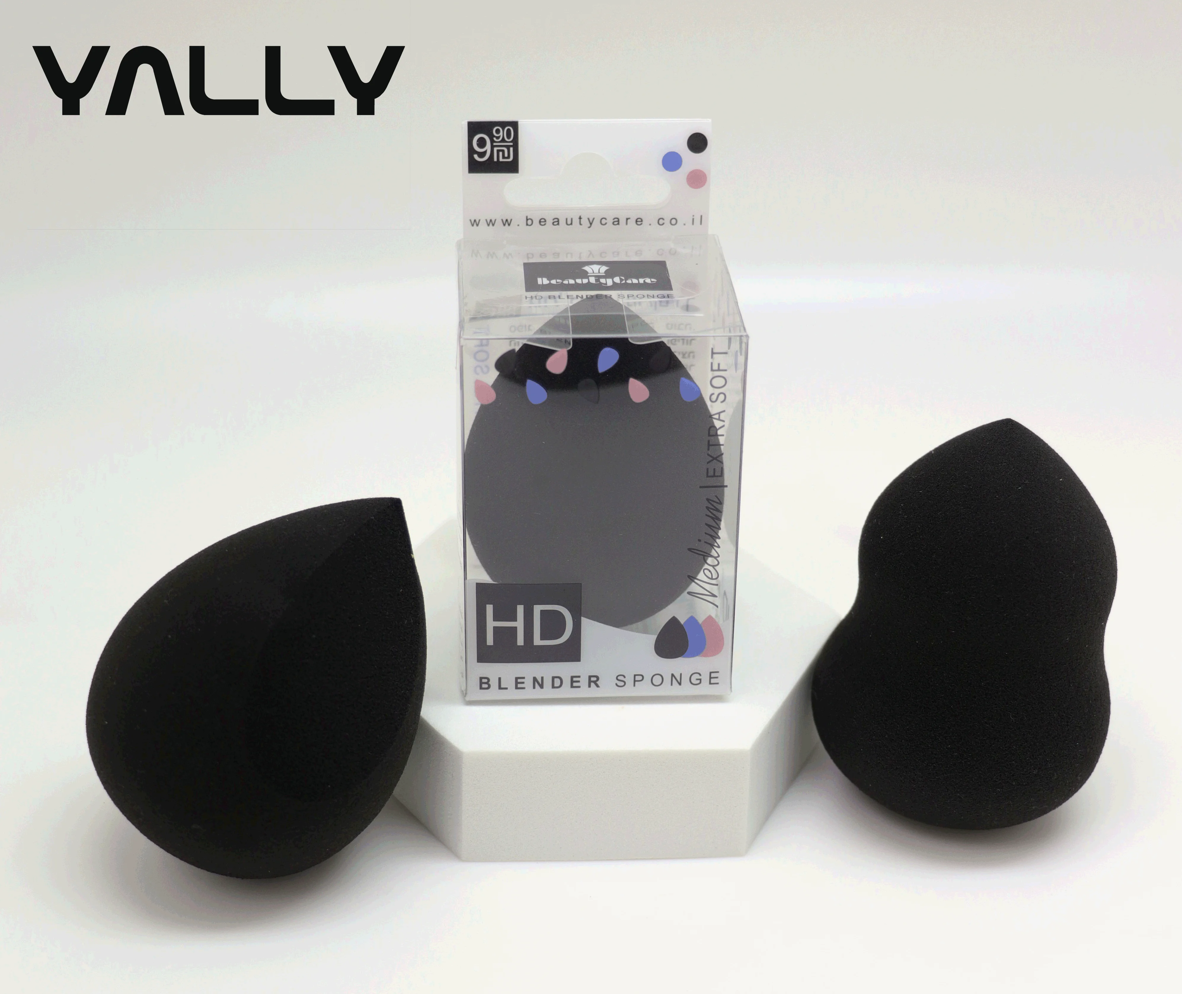 Black Waterdrop Shape Cosmetic Puff Portable Beauty Facial Make up Sponge Blender Foundation Velvet Makeup Sponge
