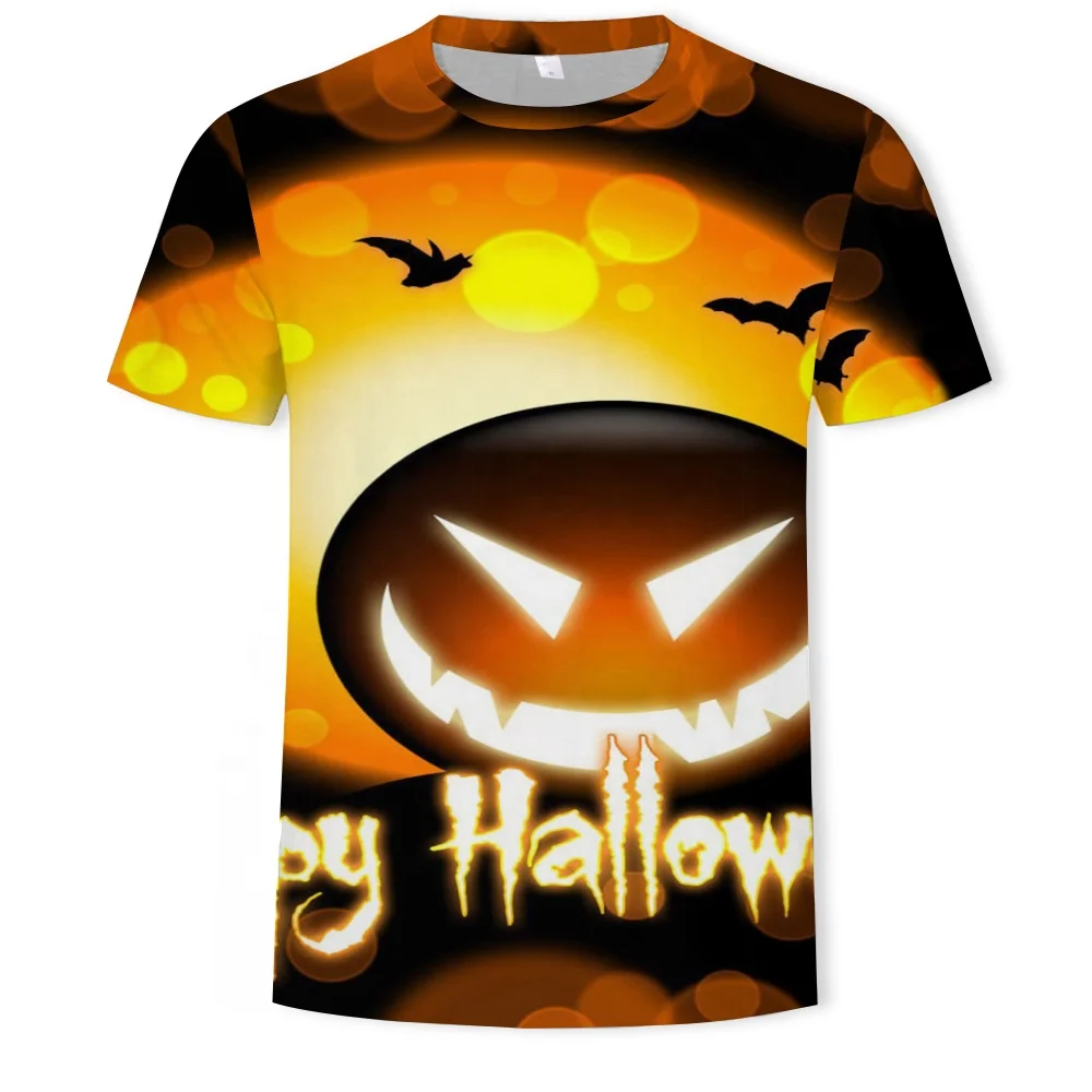 Custom Horror Graphic Tops Halloween Costume T Shirts Fall Short Sleeve Tees Clothing