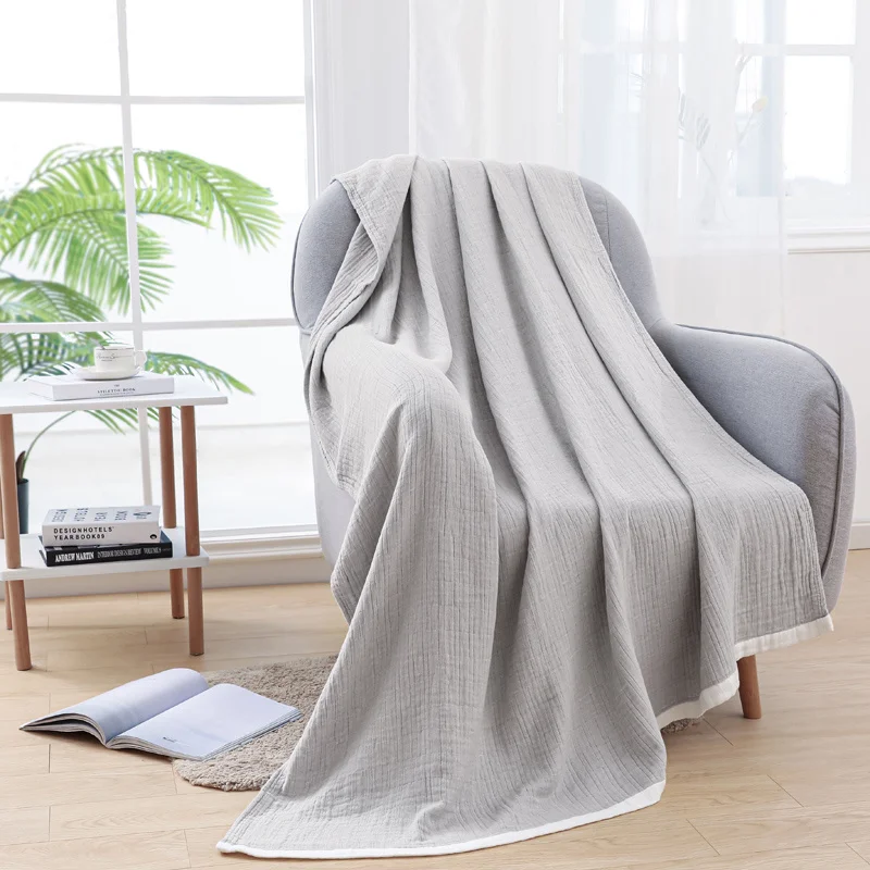 Wholesales High Quality Soft Luxury throw blanket 100% Organic Cotton Waffle Weighted Knitting Blanket