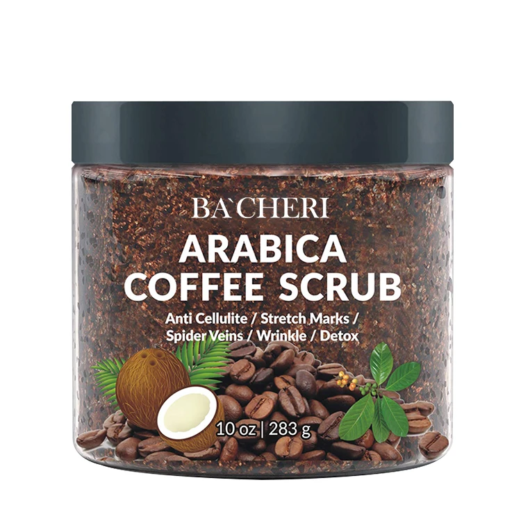 Private Label Scrubs Manufacturers Anti Cellulite Dead Skin Removal Exfoliator Arabic Coffee Extract Scrub For Body And Face