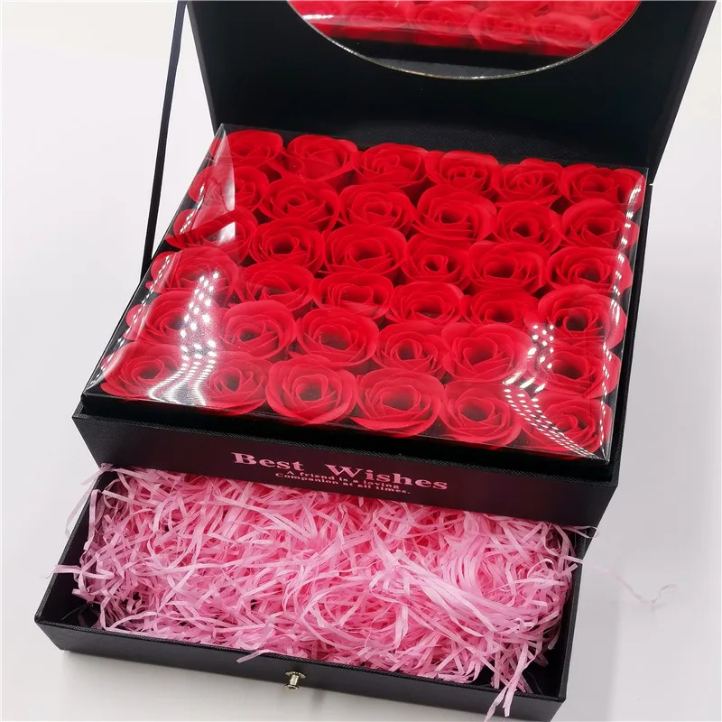 Exclusive set of flower packaging kraft paper box pvc window