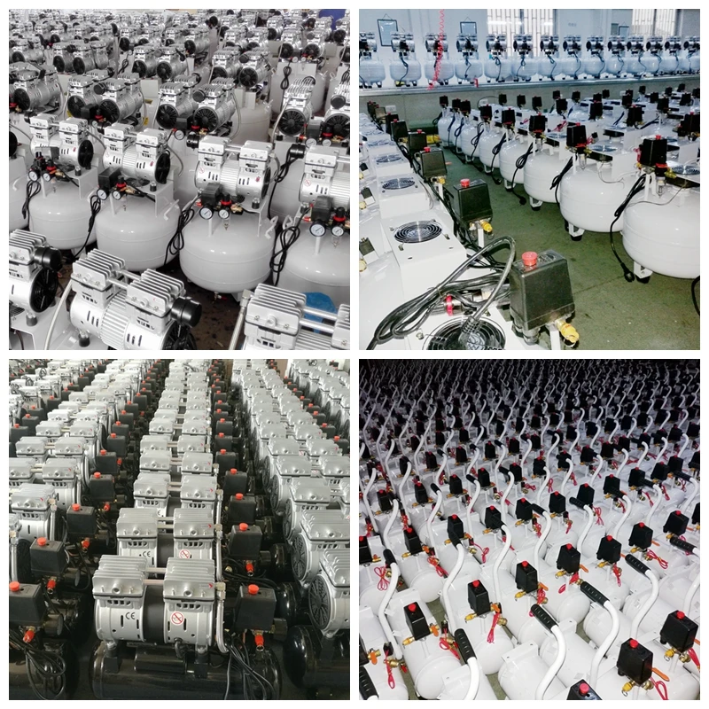 AC 220V 110V 25L 750W oil-free low noise silent portable Hospital medical dental air compressor