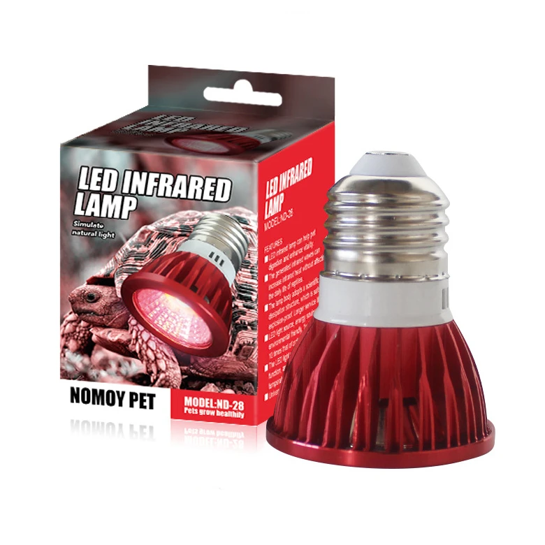 ND-28 PET 2w energy saving Specular Reflection LED Red Light Lamp 110V 220V Bulb Infrared pet insulation lamp for bird turtle