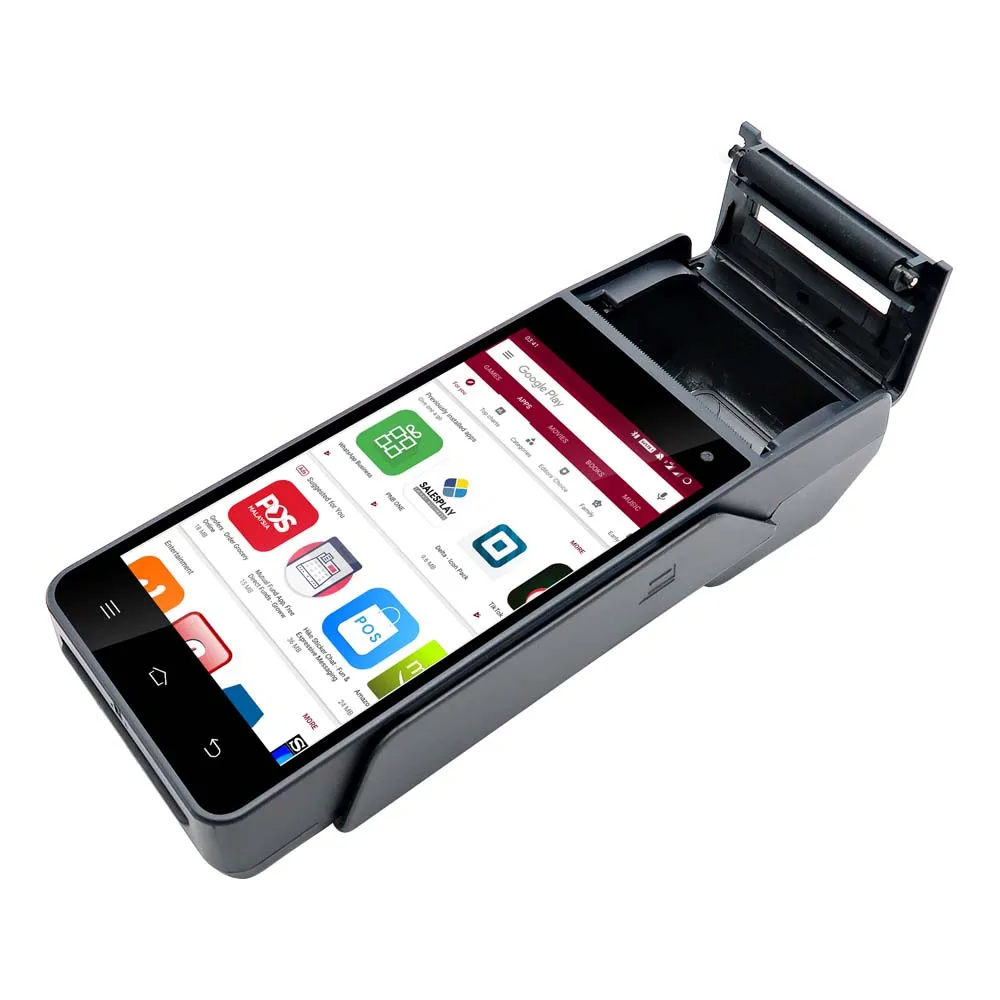 JUCCCE Android Pos Free Sdk Mini Pos System Cheap Price Z90 Handled Pos Machine All In One Epos Support Card Reader