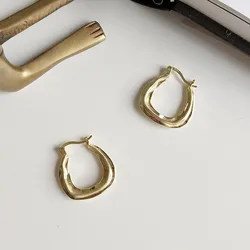 Morocco amorous 925 sterling silver irregular gold earring