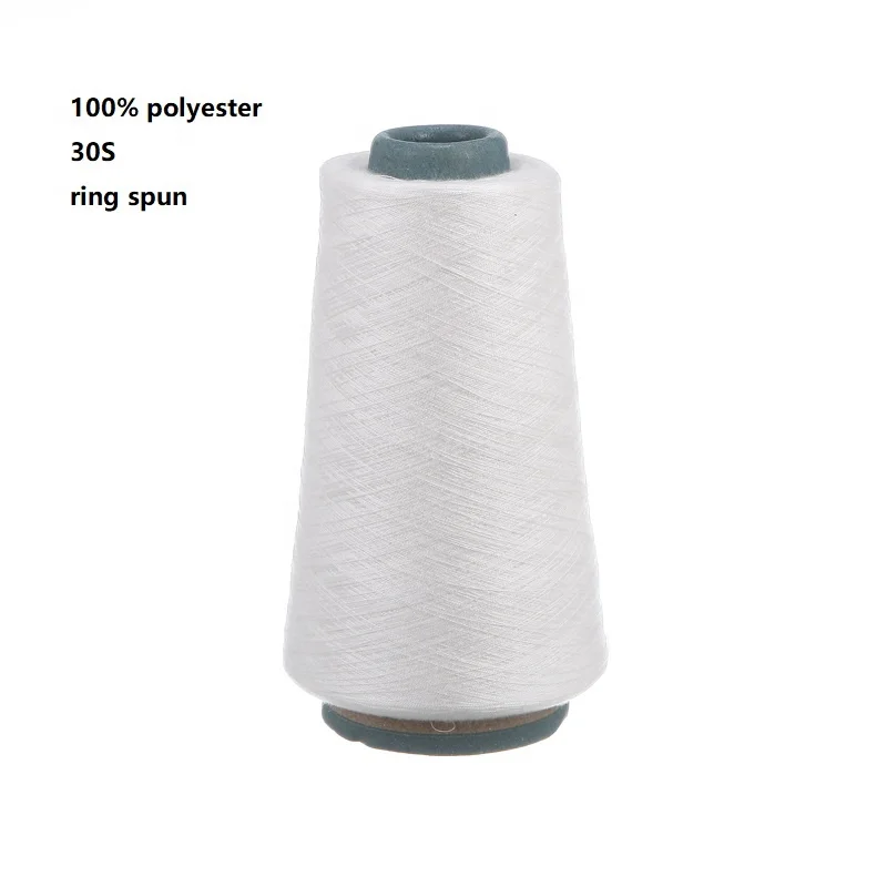 100 Polyester Virgin Ring Spun 30/1 Yarn Wholesale High Tenacity Hot Sale Yarn For Knitting