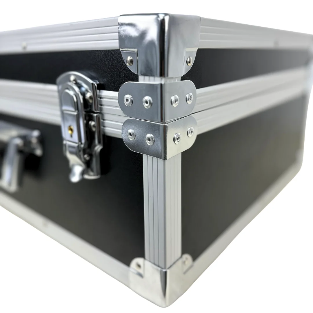 Aluminum Hard Briefcase Box with Large Storage Room Insert Lockable Flight Case for Tools and Equipments