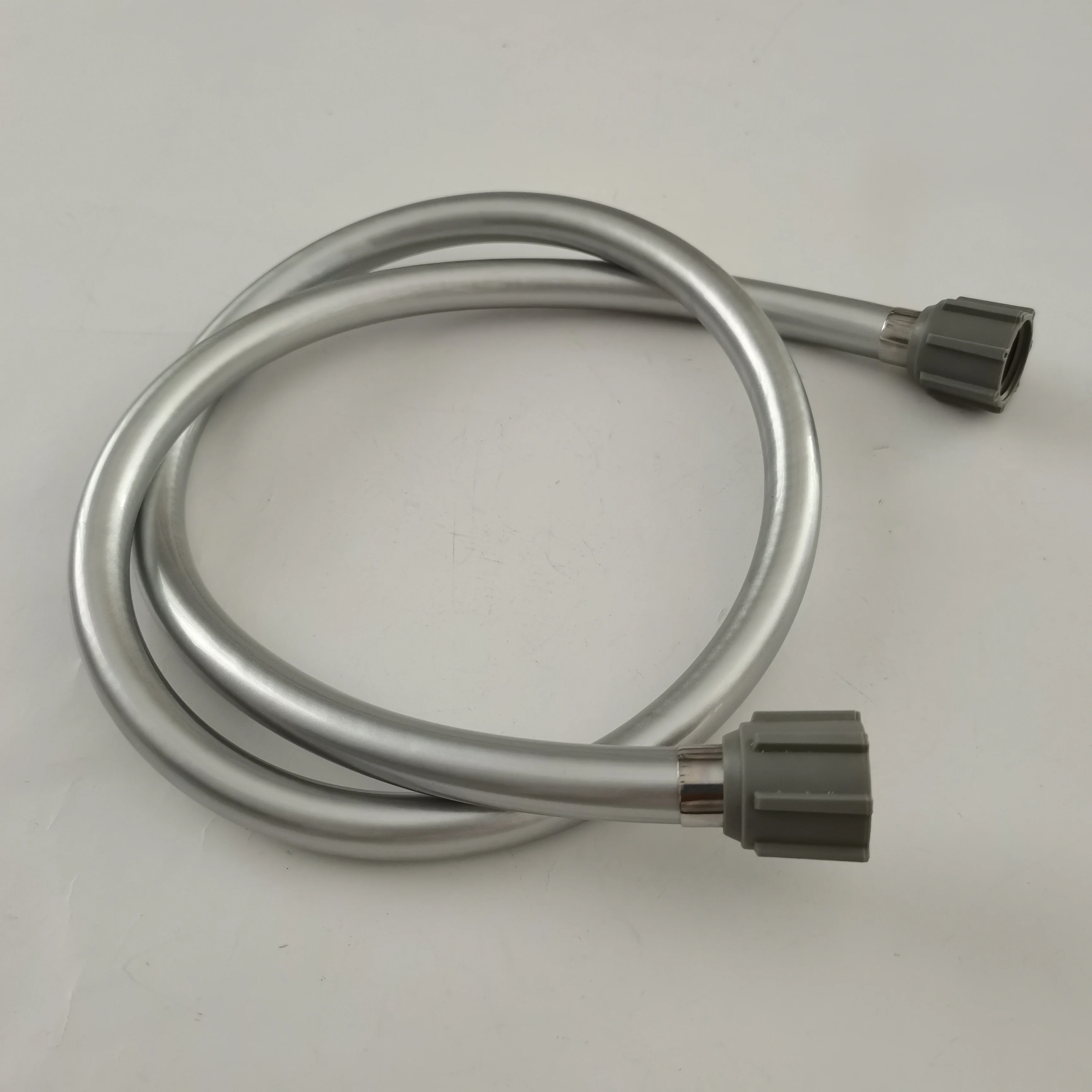 China popular silver grey PVC plastic braided flexible rubber sanitary bathroom bidet sprayer shower hose tube pipe