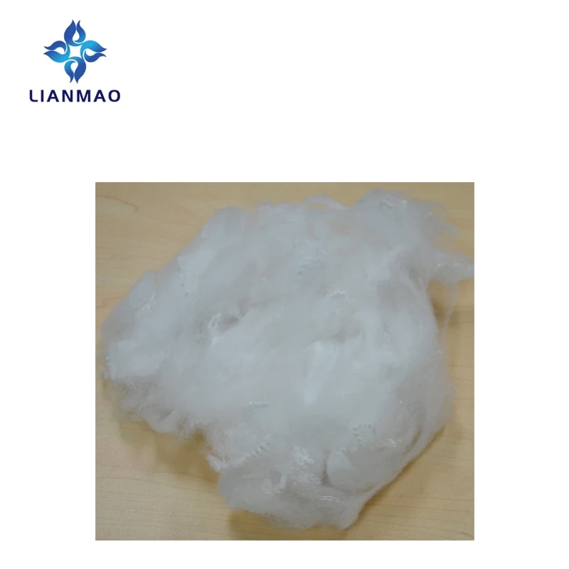 Натуральное низкоплавкое волокно 4Dx51mm, Полиэфирное штапельное волокно LMF, низкоплавкое волокно