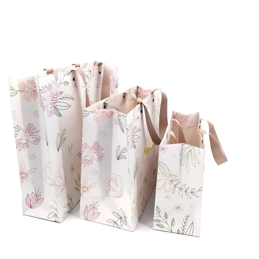 Customized logo foldable reusable lip gloss shapewear swimwear craft bundles shopping bags for packaging clothes