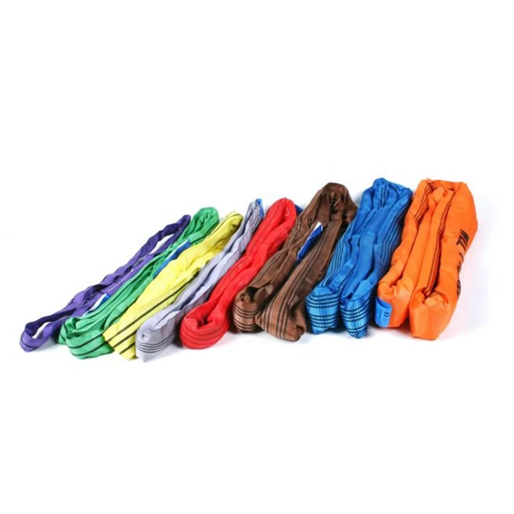 Endless smoothly polyester poly nylon eye-eye pallet boat lifting round sling belt for lift