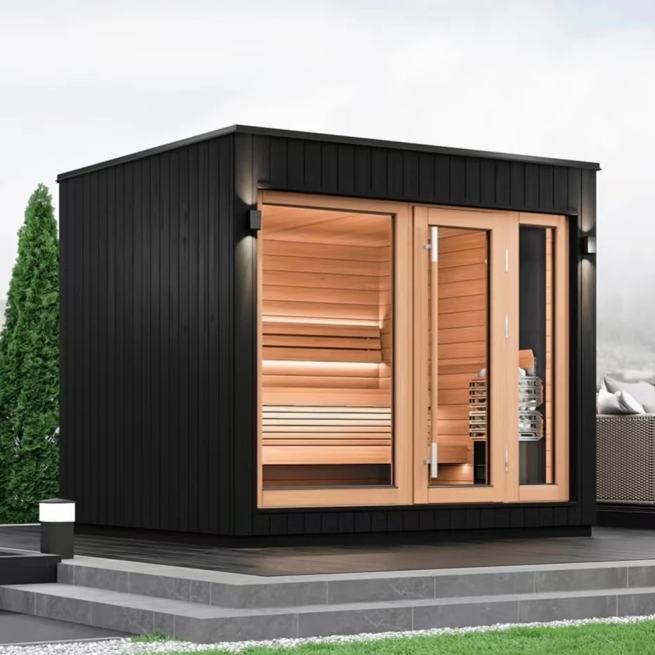 Modern Fashion Outdoor Traditional 4 Person Wooden Sauna Room Wholesale