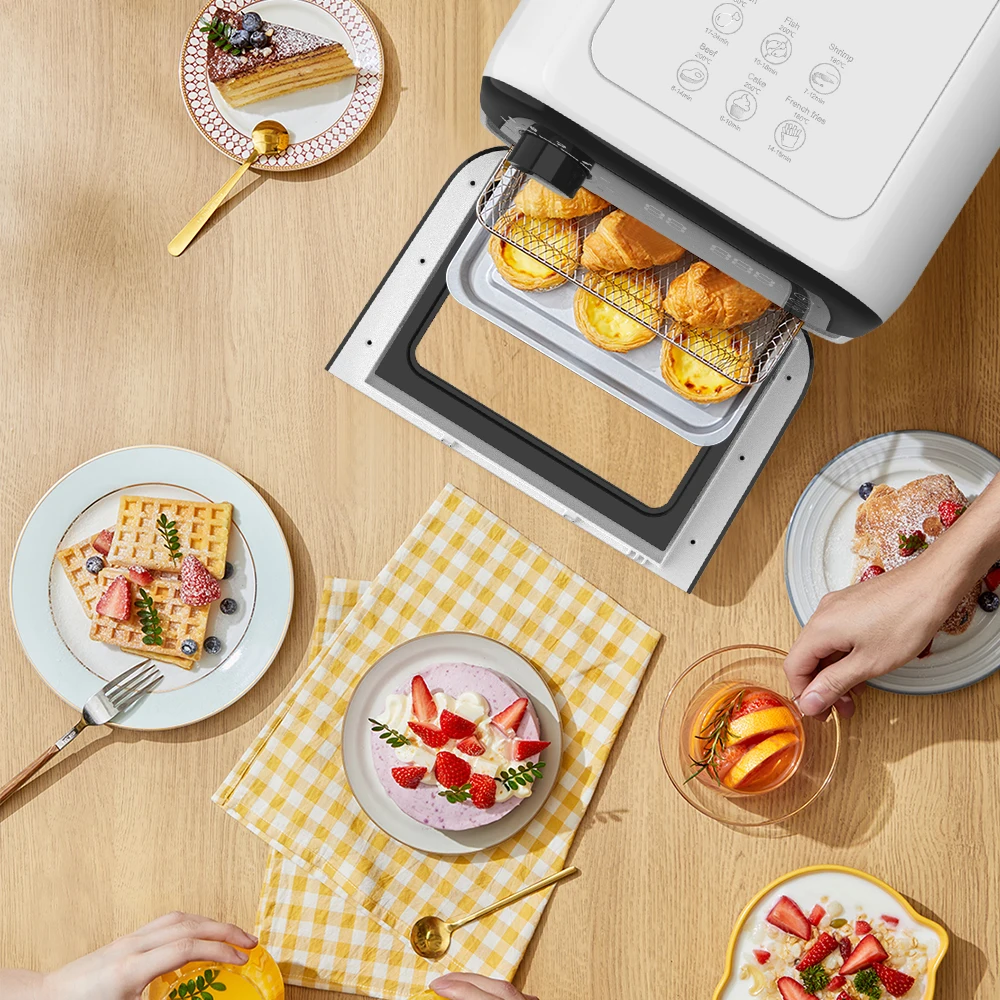 2024 New Design 12 L Cooker Air Fryer Oven Mini 2-in-1 Air Fryer Oven with built-in Smart Cooking Programs