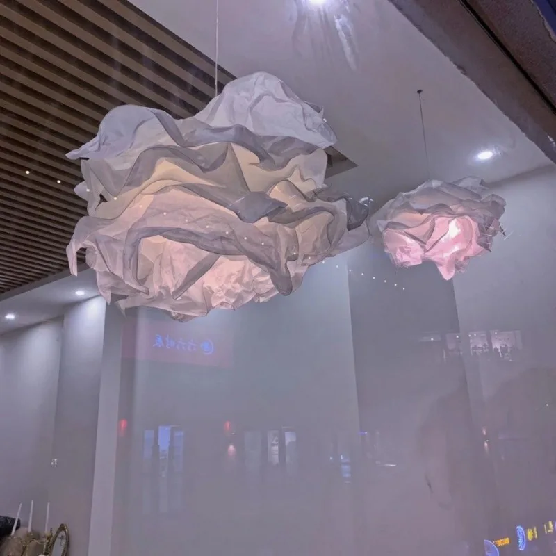 Nordic northern europe style decoration Krusning white  cloud paper lampshade ceiling lamp for restaurant,bedroom,hotel,home
